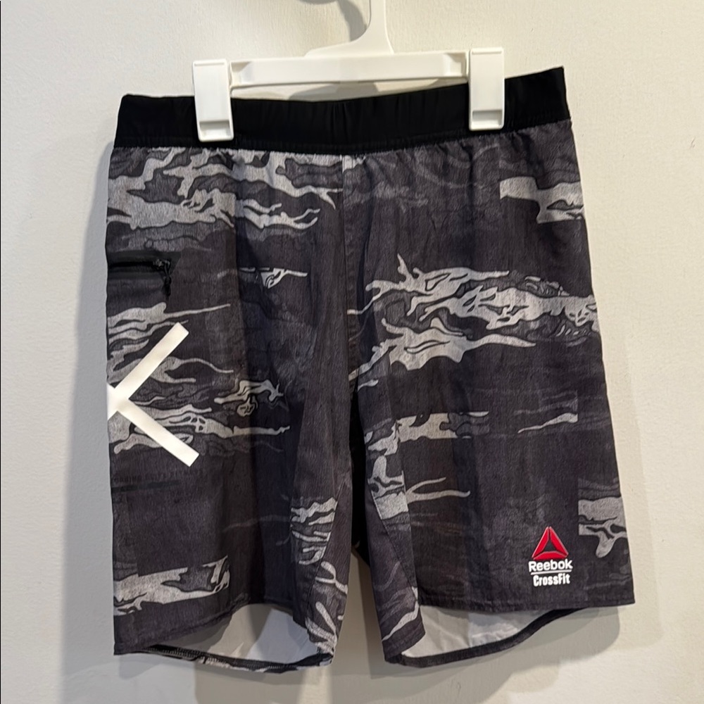 Reebok CrossFit Men's Gray Camo Shorts